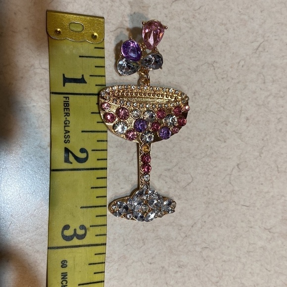 Fashion Earrings by Lisa Pollock Champagne Goblets - Picture 9 of 9